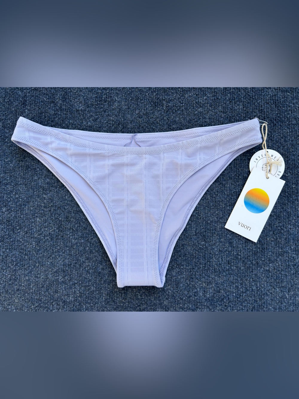 Vuori NWT Classic Plaid Bikini Bottoms in Lavender Mist Medium
